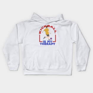 Kickball is My Therapy Kids Hoodie